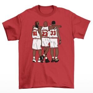 Rattraptees Rodman Mj  Scottie Big 3 Chicago Basketball T-Shirt